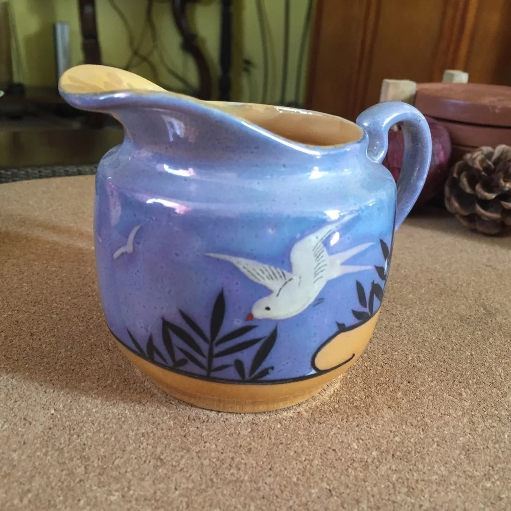1950s Blue Lusterware Creamer